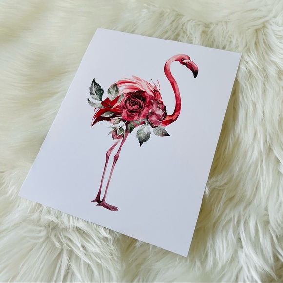 Watercolor Tropical Flamingo Wall Art Poster Print UNFRAMED - Picture 15 of 17